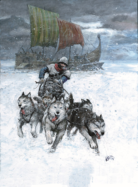 Le bateau-sabre - Couverture - Toile terminée